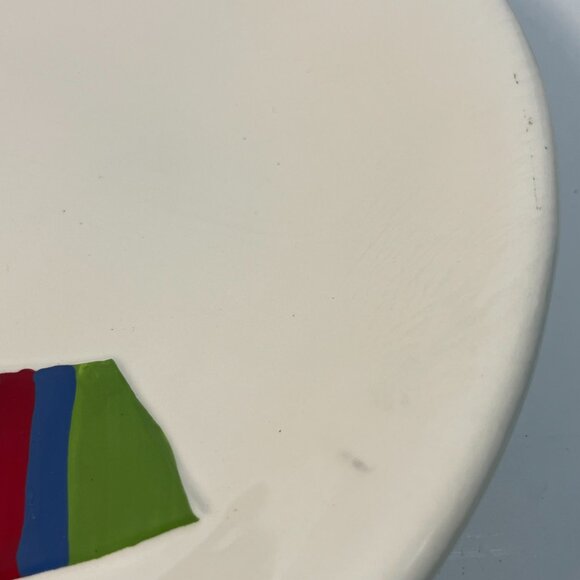 St Nicholas Square Jolly Snowman Platter Chip Dip Veggies 17" x 11” Christmas - Picture 6 of 6